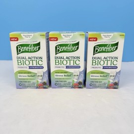 Benefiber Dual Action Biotic Prebiotic 54 Sticks  Mixed Berry Exp 12/25 3 Pack