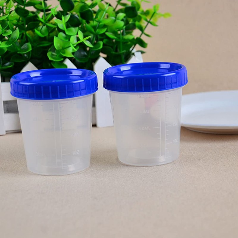 Mipcase Specimen Cups With Lids - 25pcs 120ml Urine Cups
