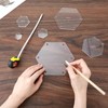 6 Pcs Hexagon Templates Quilting Set Seam Allowance, Hexagon Quilting