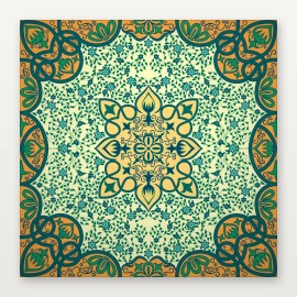 4-Layer Engraved American Mahjong, Boutique 160-Tile Leopard & Peacock Mat, Heritage Artistry for Elite SocialsColor: Green Patterned Mahjong Mat