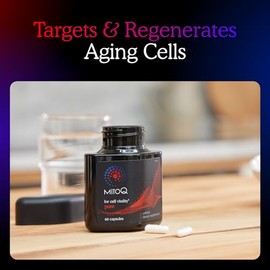 MitoQ Advanced CoQ10 Ubiquinol Suplemento Antioxidante Apoyo para Mitocondria, Salud Orgánica, Envejecimiento Saludable y Energía Celular (120 cápsulas vegetales)