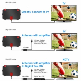 5600 Miles Range TV Antenna Digital HD Antena Indoor HDTV 1080P 4K 13ft Cable