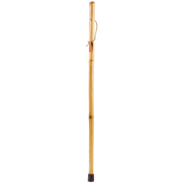 Brazos Iron Bamboo Walking Stick, Lightweight and Versatile Hiking Stick, Walking Staff for Men and Woman, Walking Stick for Seniors, Natural, 58 Inch
