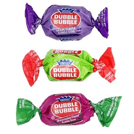 Dubble Bubble Gum Balls Fruit Flavored Original & Mixed Fruit, Candy Buffet Treats, Kosher Certified Parve, Individually Twist-Wrapped (Mixed Fruit Dubble Bubble, 1 Pound)
