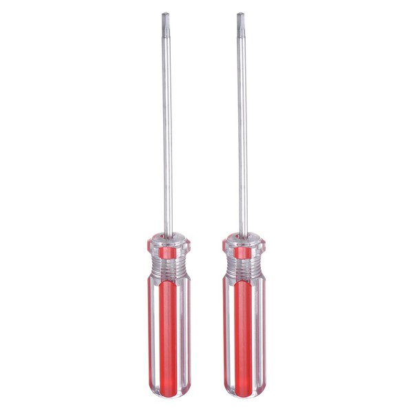 HARFINGTON 2pcs Magnetic Square Screwdriver 75mm/3" Length SQ0 2mm Carbon