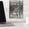 UOOPAI My Shop My Rules Vintage Metal Sign