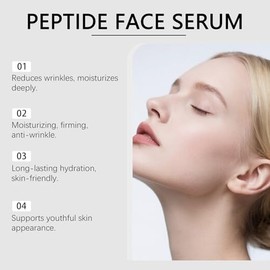 Sérum facial reafirmante con péptidos de cobre y antiarrugas, sérum antienvejecimiento con colágeno, crema hidratante antiedad con péptidos, crema reafirmante hidratante loción facial calmante (8PCS)