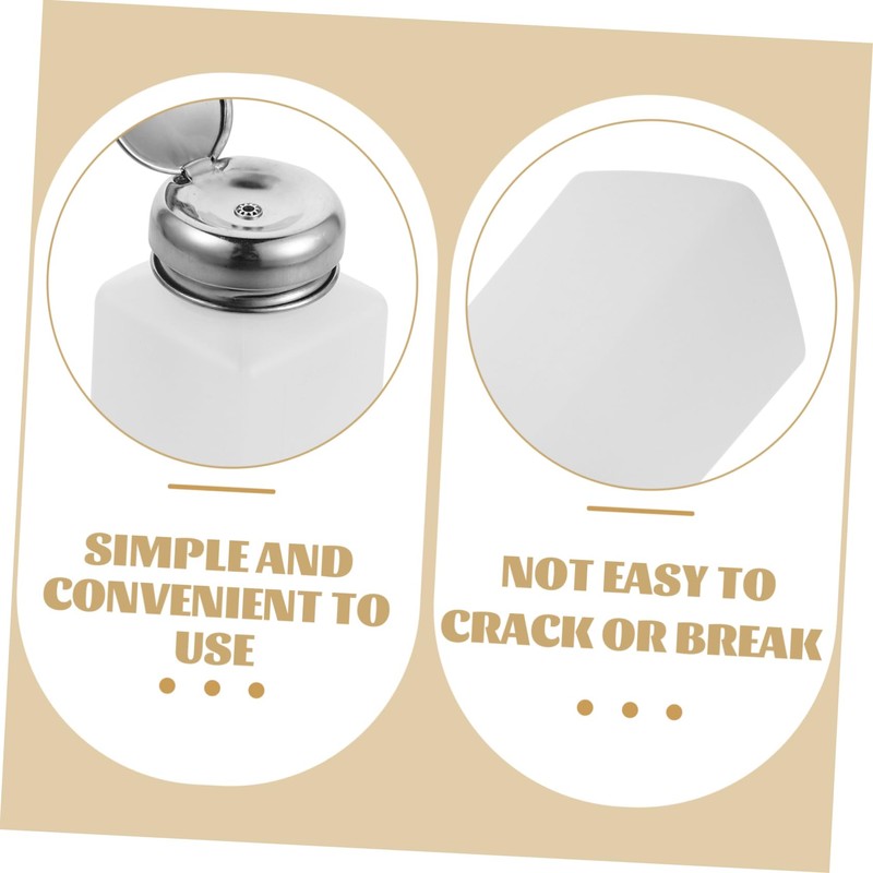 Mobestech 2pcs Press Down Static Alcohol Pump Bottles Refillable Empty