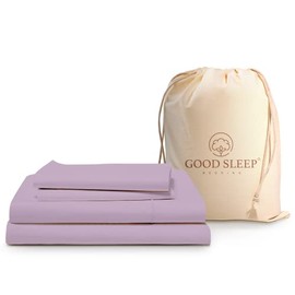 Good Sleep Bedding 100% Cotton Sheets Queen - 4 Pc Queen Sheet Set Deep Pocket, 800 TC Luxury Bed Sheets Queen Size, Fits Upto 16 Inch, Soft & Breathable Hotel Sheets - Purple Sheets Queen Size