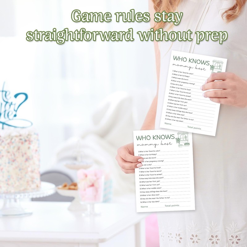 Guess Who Knows Mommy Cards, Locally Grown Baby Shower Game-B03