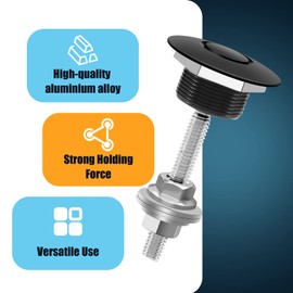 Bruafsir 4 Pack Button Quick Release car Lock - Universal Car Hood Latch Bonnet Pins，Black Bumper Kit for License Plate and Car (4)