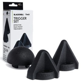 BLACKROLL® Trigger Set (3 Pieces), Trigger Point Massagers for Treating Punctual Tension, Handy Fascia Massagers with Handle, Ideal for Travel, Made in Germany, Black