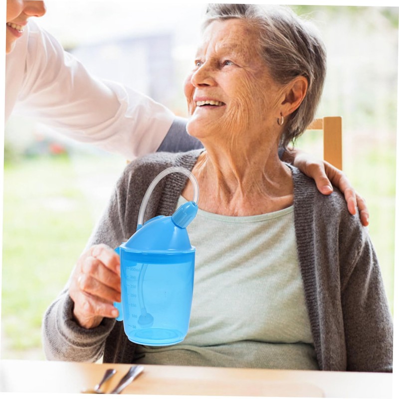 OATIPHO Unbreakable Disabled Patient Water Cup with Inclined Mouth Spill