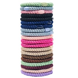 Pack of 20 Women's Hair Bobbles, Elastic for Thick and Curly Hair, Multicoloured Hair Bands for Daily Styling, Women's Accessories, Travel and Outdoor Activities