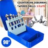 Ticfox 6pcs HSS 90 Degree Countersink Drill Bits Set Metal