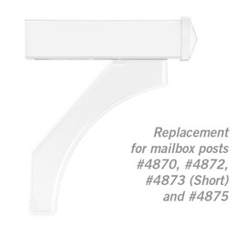 Salsbury Industries 4377WHT Arm Kit Replacement for Deluxe Post for 1 Roadside Mailbox, White