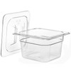 Bekith 6 Pack 1/6 Size Clear Polycarbonate Food Pans with