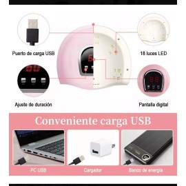 Coral novedades Lámpara De Uñas Uv Led Secado Rápido Uñas Gel