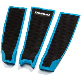 DORSAL Three (3) Piece Surfboard Traction Pad with Tail Block Standard Black/Blue