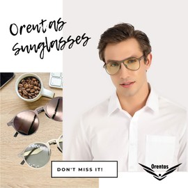 U/K 【Orentas Frauen und Männer, ultradünner Metall-Blaulichtblock mit nachtfahrender photochromer Sonne und Sonnenbrille (Kombination aus 2 Packungen)