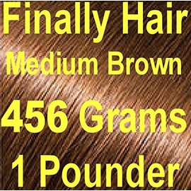 Finally Hair Building Fibers, 456 Grams, 1 Pound Refill. Use your existing shaker container bottle or sprayer. Bottle is not included. Available in 23 colors. (Medium Brown)