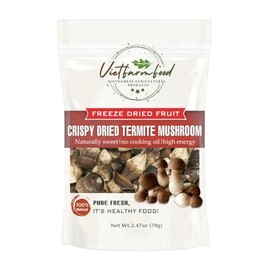CRISPY TERMITE MUSHROOM 1.76 oz (50g) VIETFARMFOOD: Freeze-dried, No Sugar Added, Naturally Sweet, Convenient Packaging, Many Nutrients Beneficial To Health, Suitable For Snacking Or As A Gift.