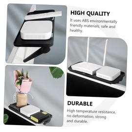 Mipcase Screen Top Frame Monitor Mounting Bracket Office Shelf Storage for Flat Panel Tvs Computer Monitors Space Saving Riser Shelf with Safety Fence and Unique Perforation Design