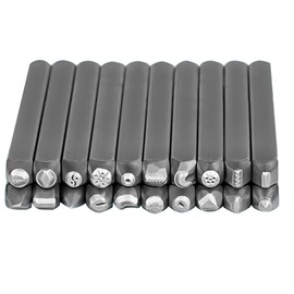 Iron Stamps Punch Set, 20 Pieces Craft Stamping Tools, Multi Shape Stamps Stamp Set for Stamping Metal Wood Plastic Leather
