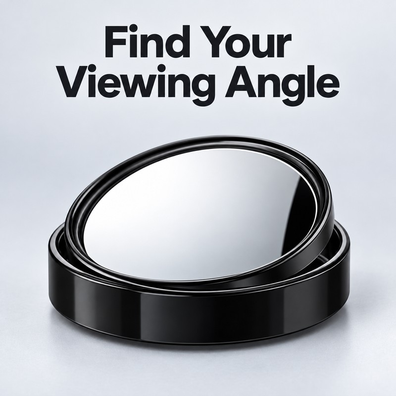 Round Blind Spot Mirrors for Car Side-View Assistance – Compact