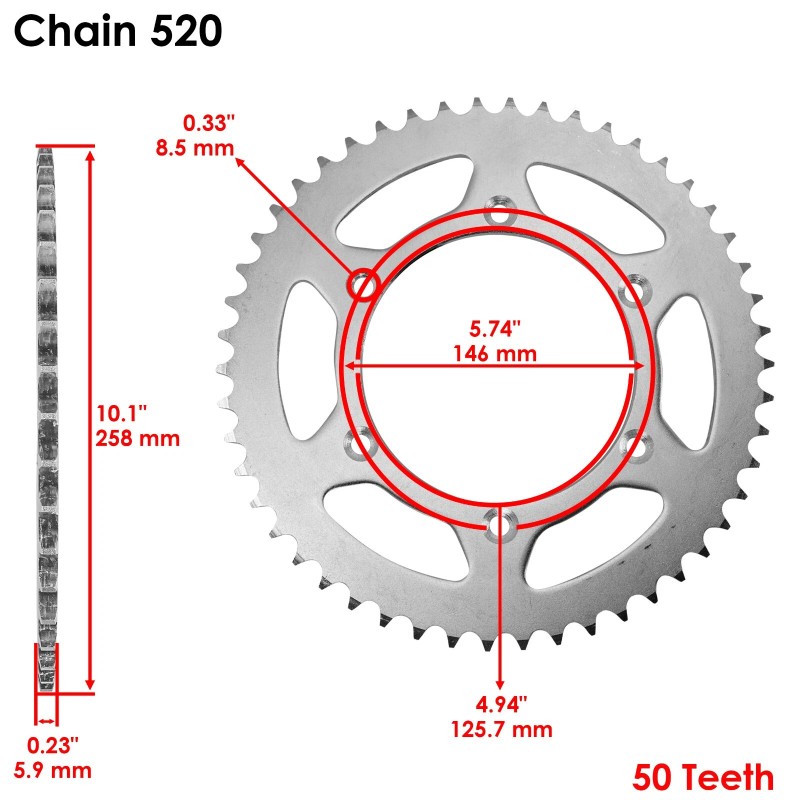 Suzuki Gold O-Ring Drive Chain & Sprockets Kit for Suzuki