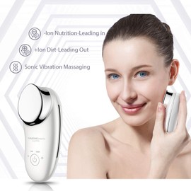 TOUCHBeauty Ultrasonic Facial Massager - Ionic Face Massager - Vibration - Deep Cleansing - Anti-Wrinkle - Face Tightening - Lifting - Anti-Aging Beauty Device for Women AG-1681