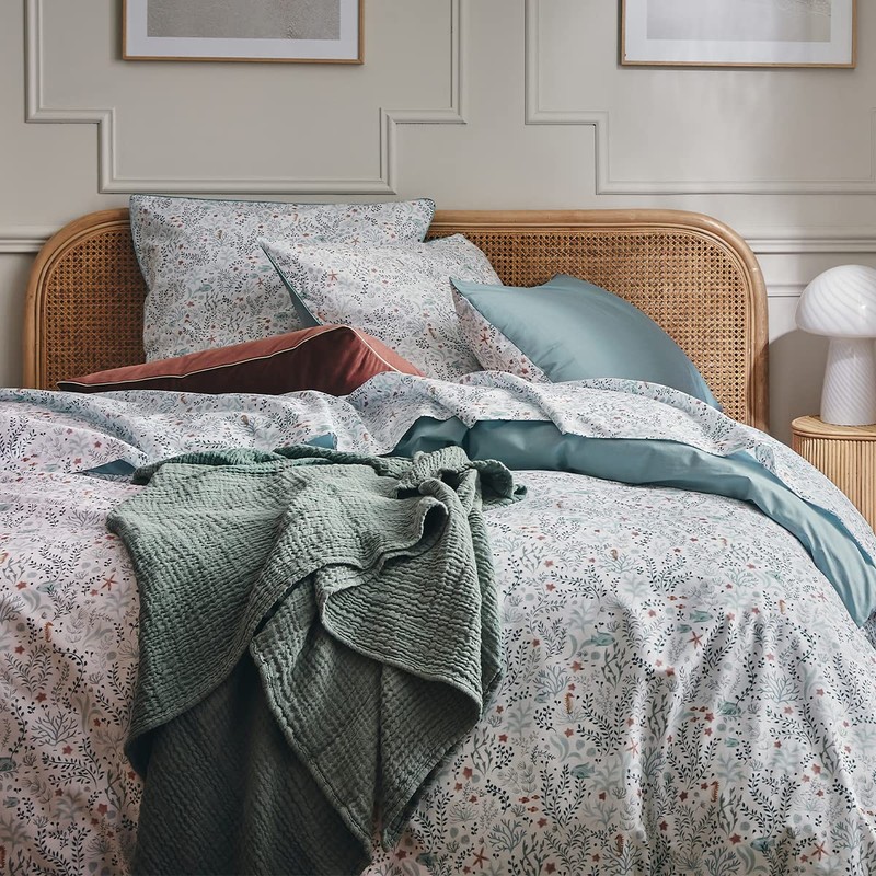 Essix Cotton Percale Pillow Case, Under the Ocean 65 x