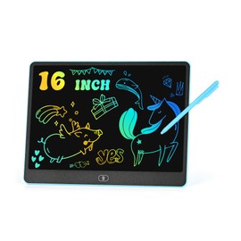 LCD Writing Tablet Doodle Board, 16 inch Colorful Drawing Tablet Writing Pad for Kids, Electronic Erasable Learning Educational Girls Gifts Toys for 3 4 5 6 7 Year Old Girls Boys
