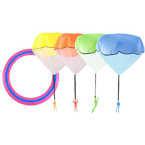 Fumemo Frisbee Mini Parachute Fun Toy Flying Disc Donut Shaped Drop Umbrella Fly Well Outdoor Outdoor Park Outdoor Children Adults Funny Play Popular Set