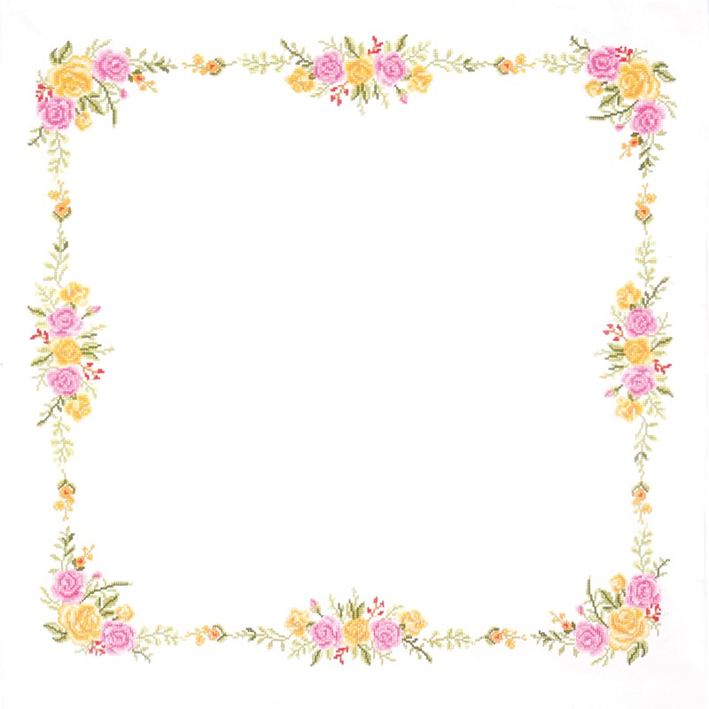 Trimits Printed Cross Stitch Kit - Tablecloth - Includes, Printed