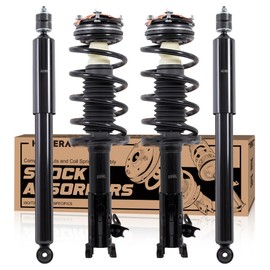 KUIPERAUTO Front + Rear Complete Struts Coil Spring Assembly 172285 172284 348023 Compatible with Lexus RX330 RX350 RX400h Toyota Highlander AWD Replacement Shock Absorbers