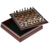 Classic Game Collection Metal Chess Set with Deluxe Wood Board