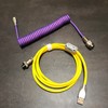 MICOMAKA Custom Double-Sleeved Mechanical Keyboard Cable, Handmade Coiled USB C