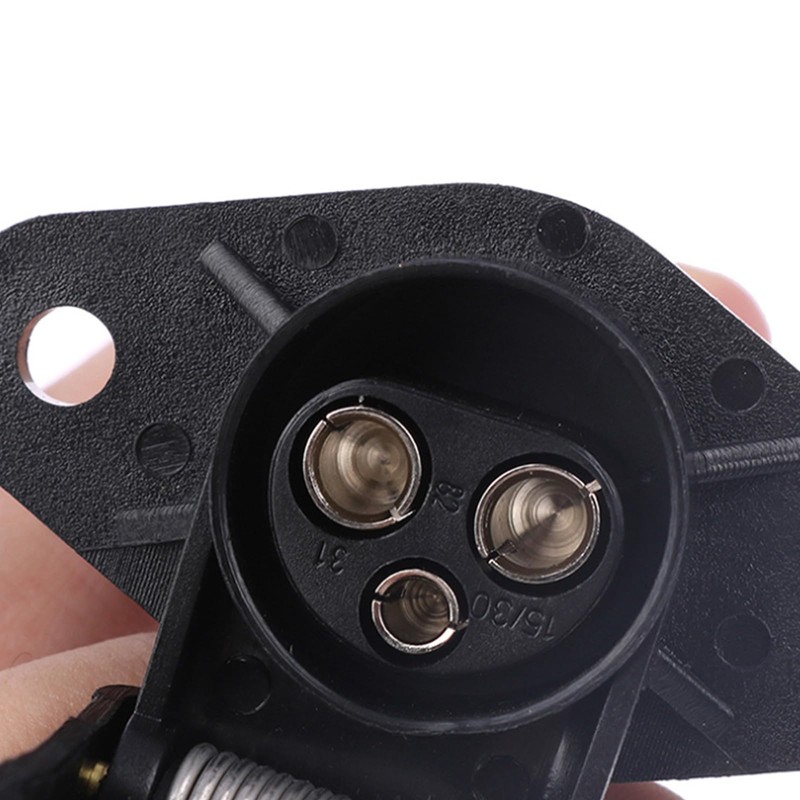 Trailer Plug 3-Pin Socket 12 V Socket 3-Pin Flat Three-Pole
