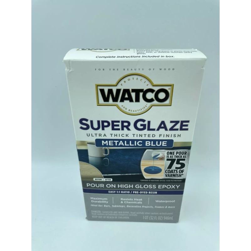 RUST-OLEUM Watco Metallic Blue Super Glaze High Gloss Epoxy 366716