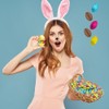 Easter Pastel Foiled Eggs Milk Chocolate Mesh Bags, Happy Easter