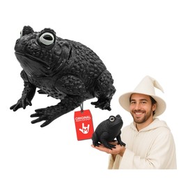 Nicky Bigs Novelties Morph Giant Rubber Black Witches Toad Halloween Prop Decoration Large Frog Statue Figure 10 Inches Long