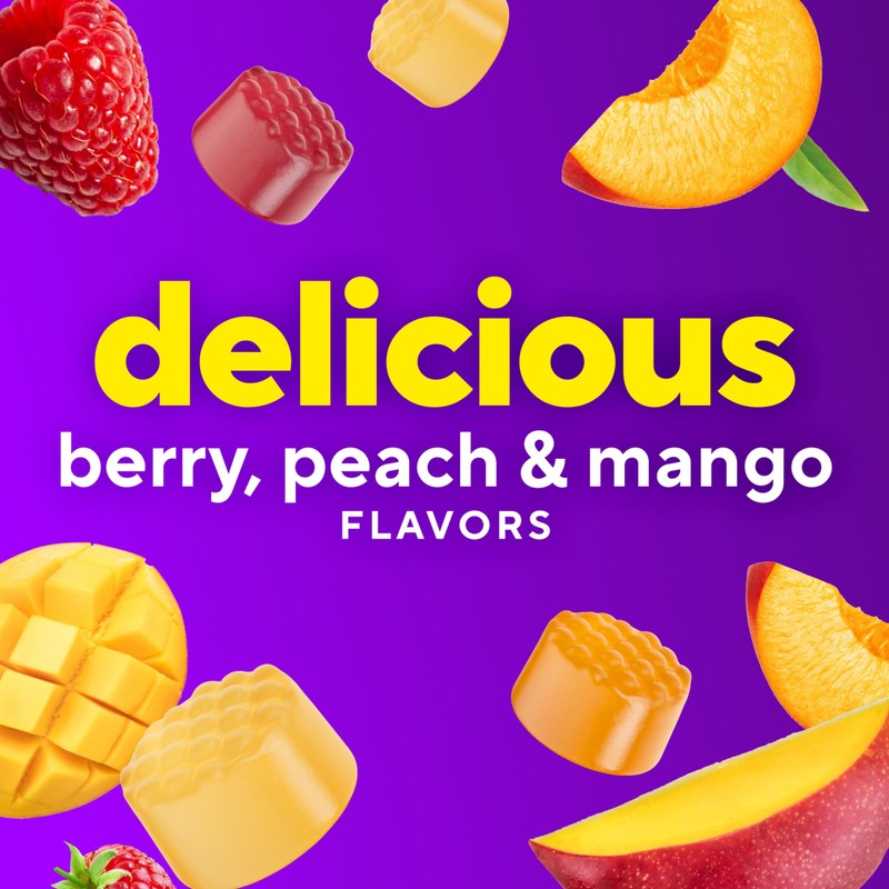 vitafusion Probiotic Gummy Supplements, Raspberry, Peach and Mango Flavors, Probiotic