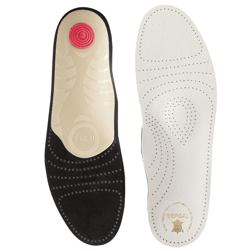 Bergal Soft Luxury Insoles, Footbed with Genuine Leather, 45, 45