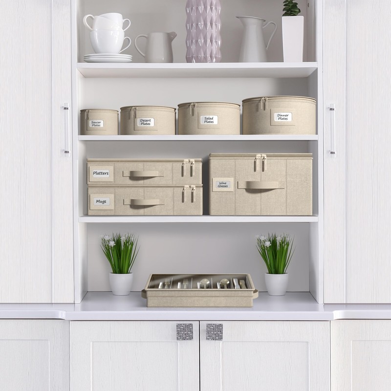 Sorbus Flatware & Utensil Storage - Fabric Chest Box for