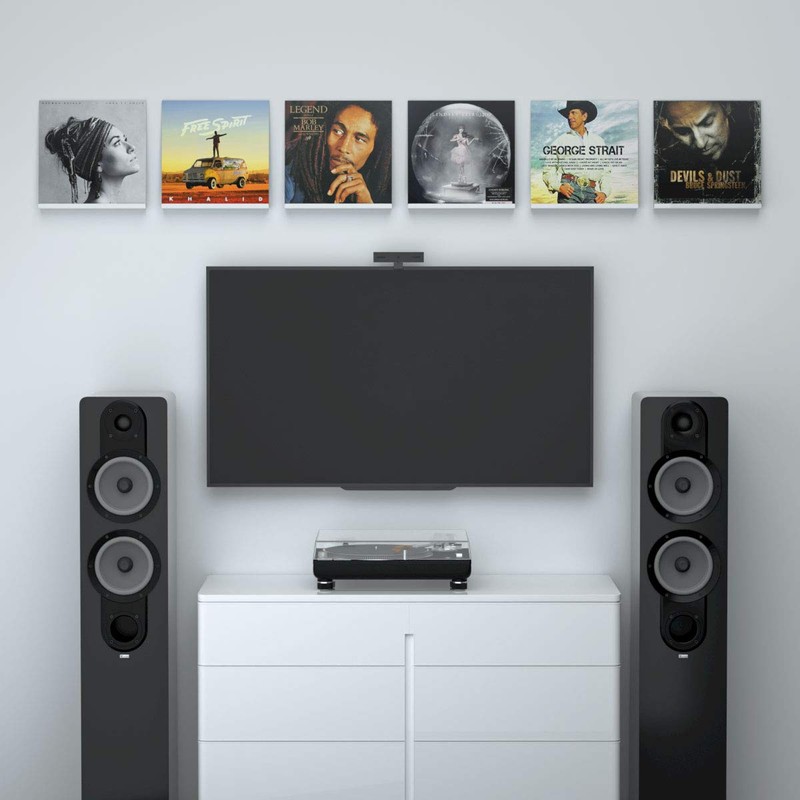 NIUBEE Acrylic Record Rack, Wall Mounted, LP Album Cover Stand,