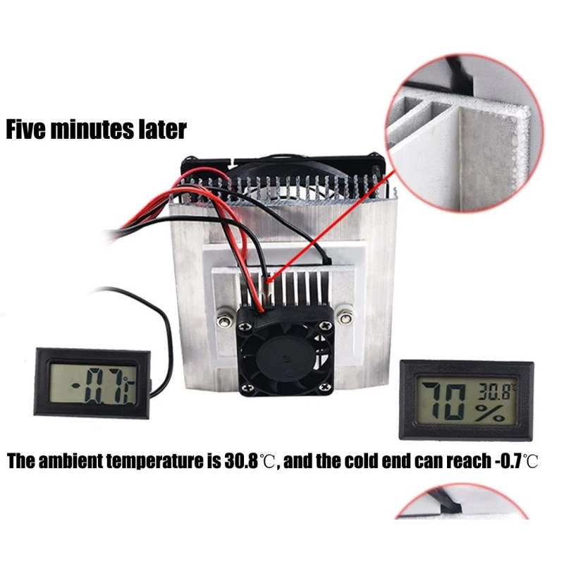 Yrhrol Mini Air Conditioner DC 12V DIY Thermoelectric Peltier Refrigeration