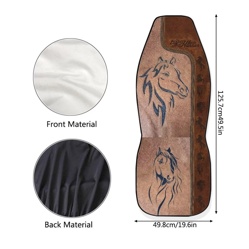 Talayituse Horse Leather Print Car Seat Cover for Front Seat