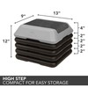 The Step Adjustable High Step Aerobic Platform with 4 Risers,