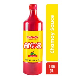 Amor Chamoy Sauce | Bittersweet flavor | 2,500 Scoville level Enjoy it with fruits, veggies, snacks, and drinks | Kosher | 33 fl oz bottle (Pack of 2)